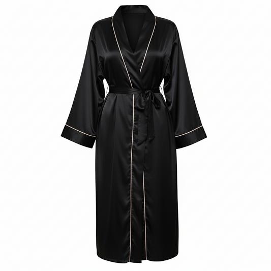 Women's Silk Satin Kimono Nightgown