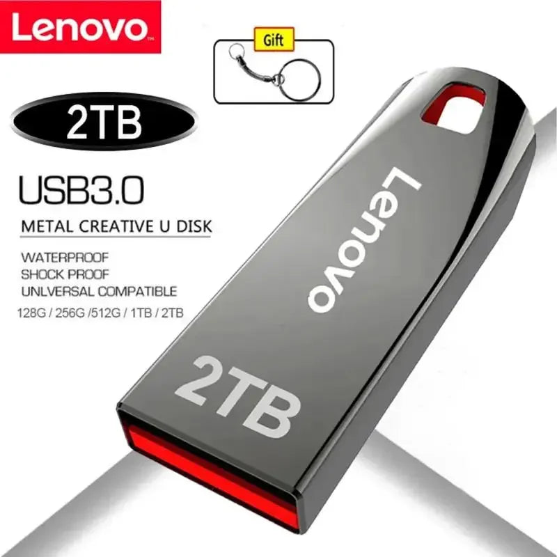 Lenovo 3.0 Pen Drive Metal High Speed Flash Drive 2TB/1TB/ 512GB/128GB