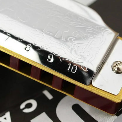 Silver Suzuki 10 Holes Harmonica
