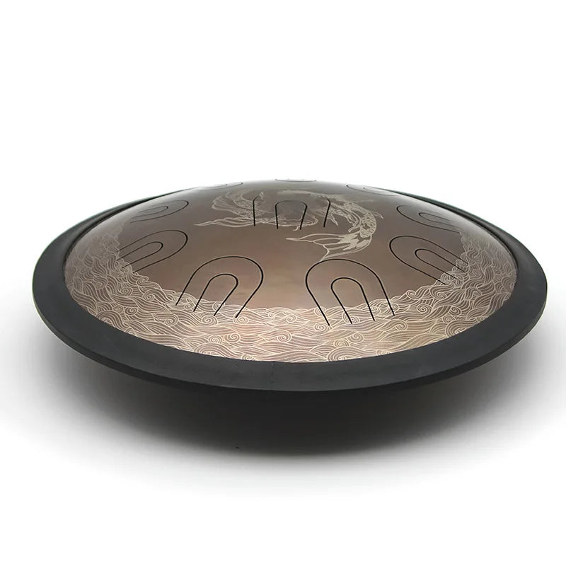 Ethereal Steel Tongue Drum - Colourful Patterned