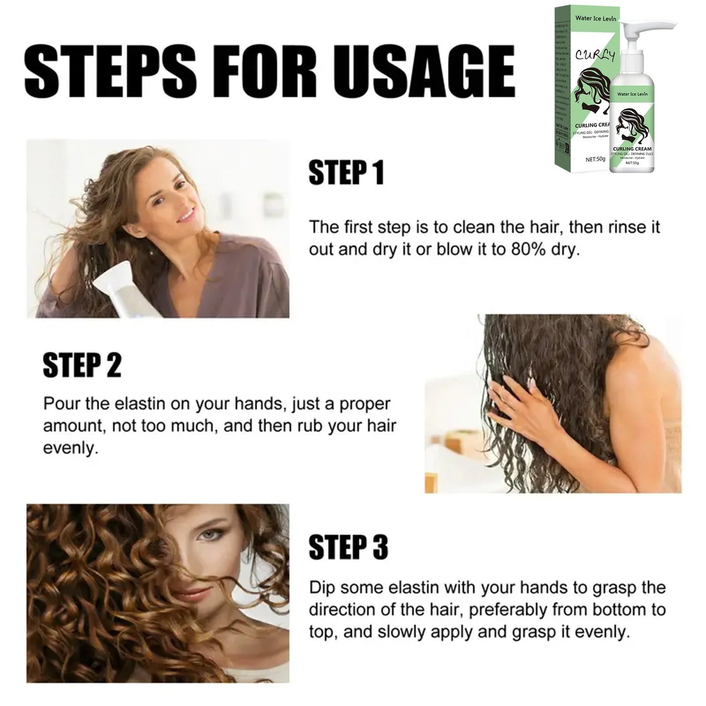 Moisturizing Curling Cream  for All Hair Types