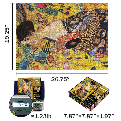 MaxRenard Jigsaw Puzzle | Klimt Lady With Fan -  1000 Pieces