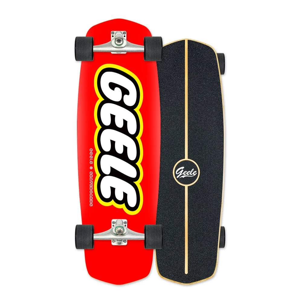 CX4 Land Surfboard Surfskate, Pedal-Free Surf Training Skateboard for Beginners