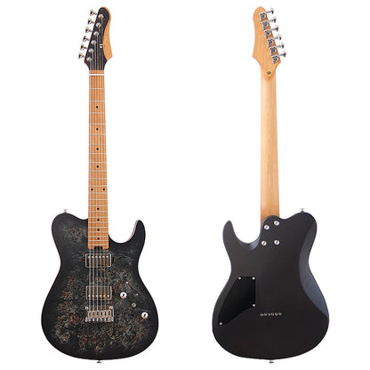 39" High Glossy, Solid Okoume Body, Roasted Maple Neck Electric Guitar