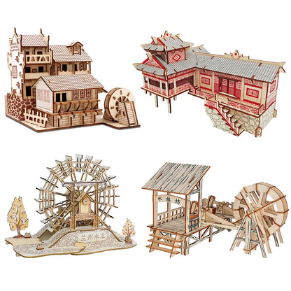 3D Chinese House Wooden Puzzle