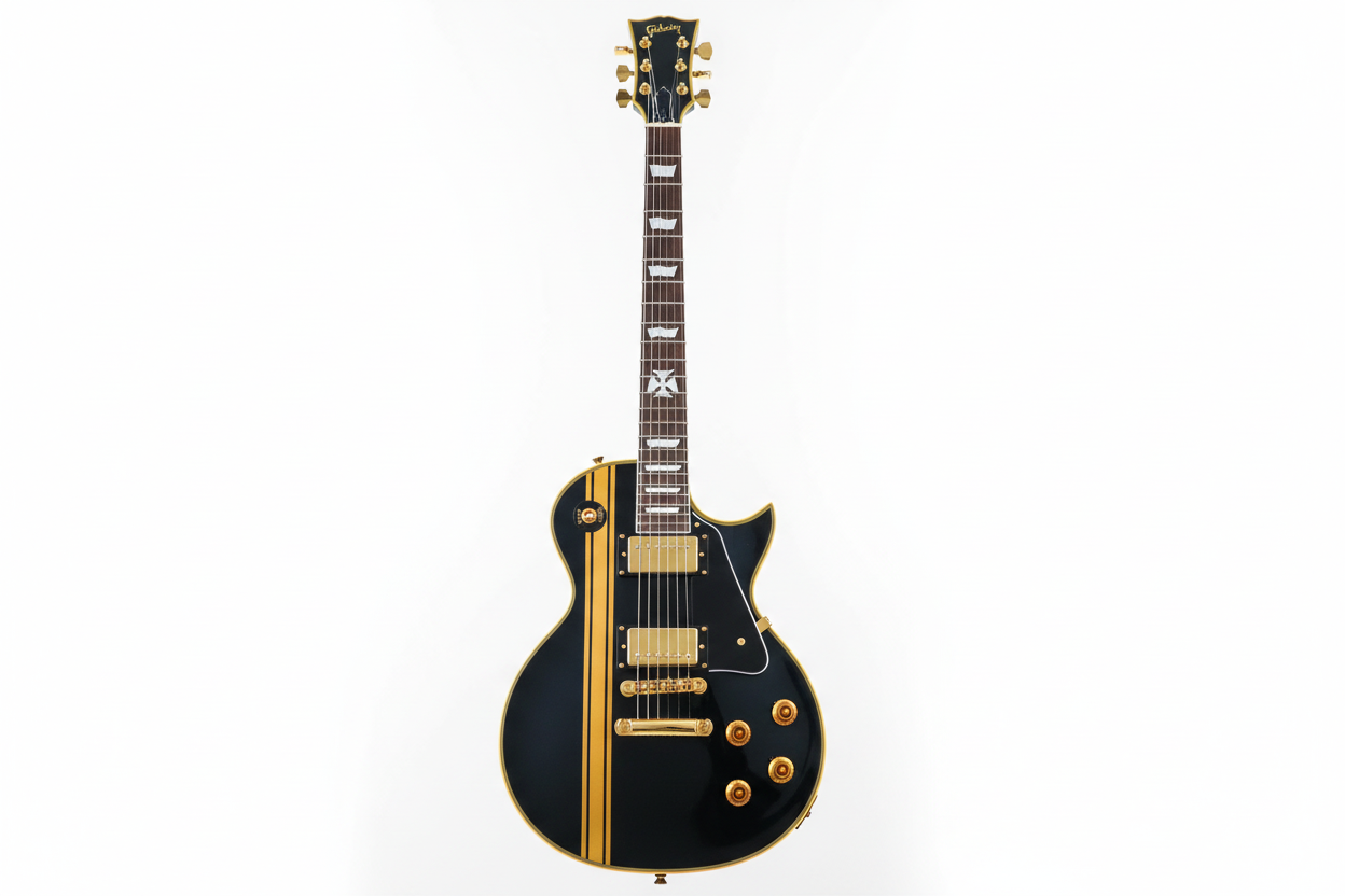 Matte Black Iron Cross Relic  Electric Guitar