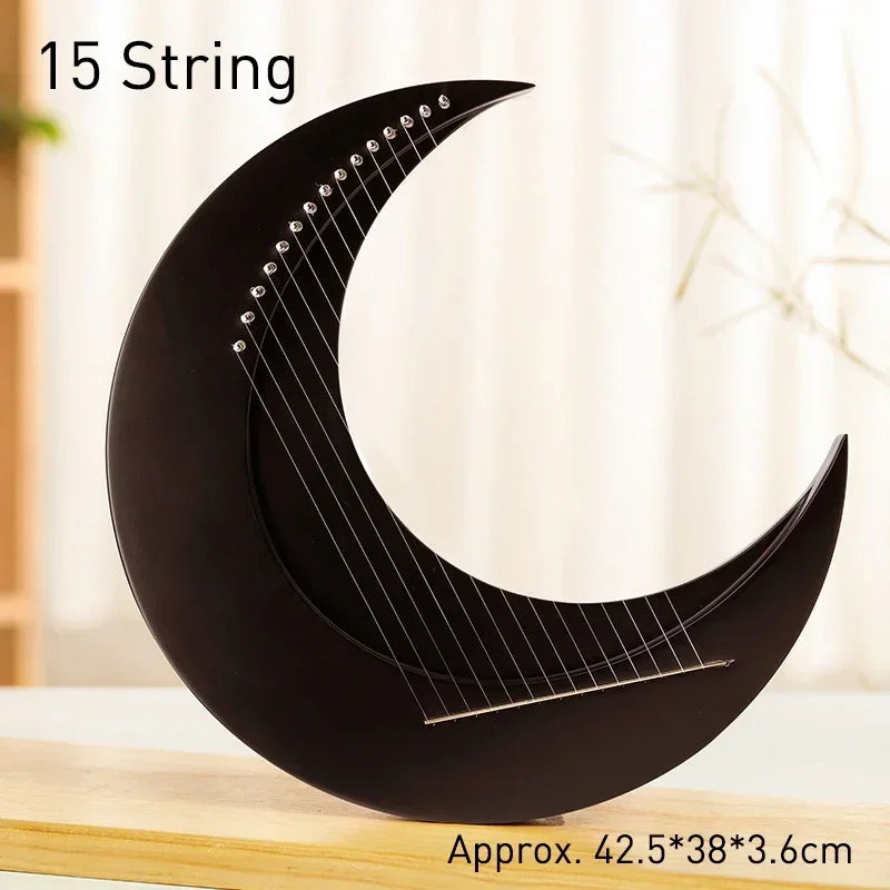 15 Strings Lyre Harp Creative Moon Finger Harp - C Key