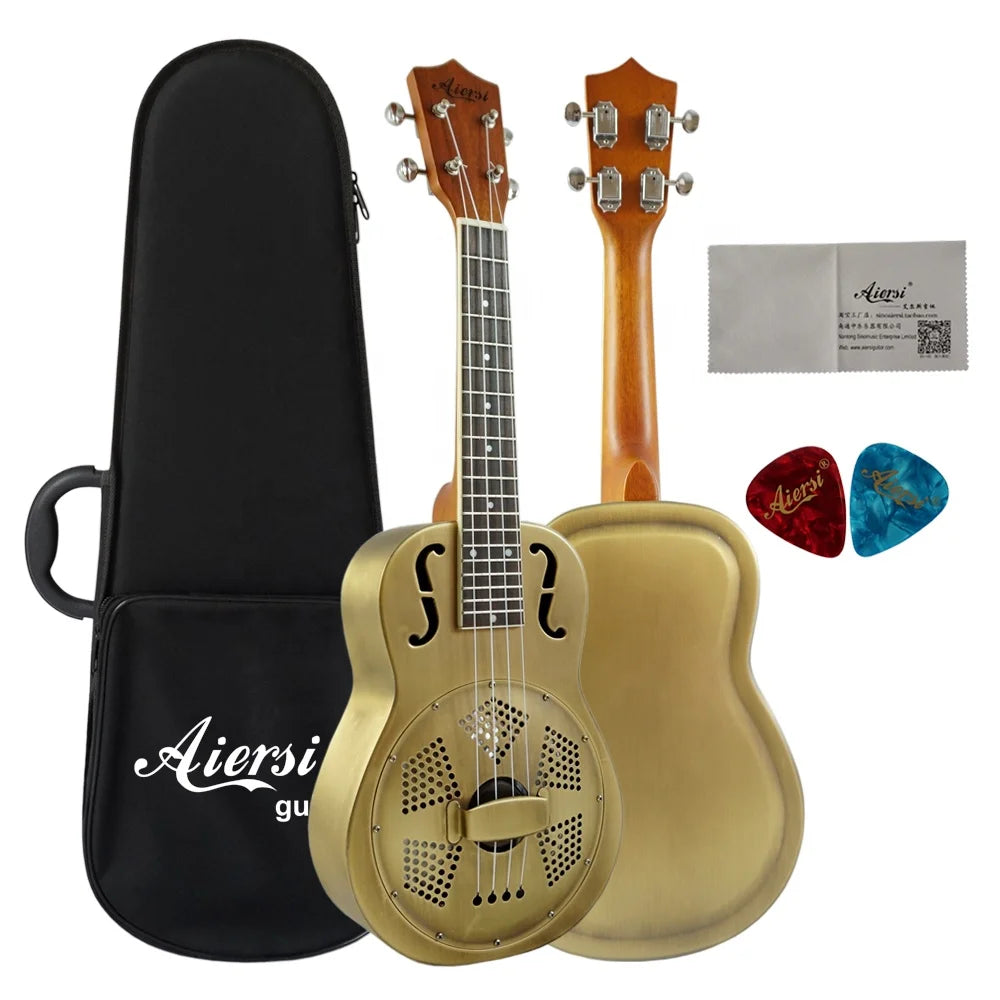 24" Concert F Hole Resonator Ukulele