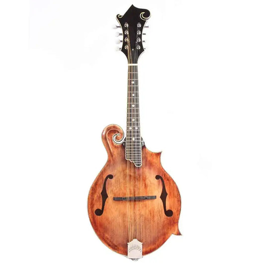One Piece Solid Wood Handmade F Style Mandolin With Bag