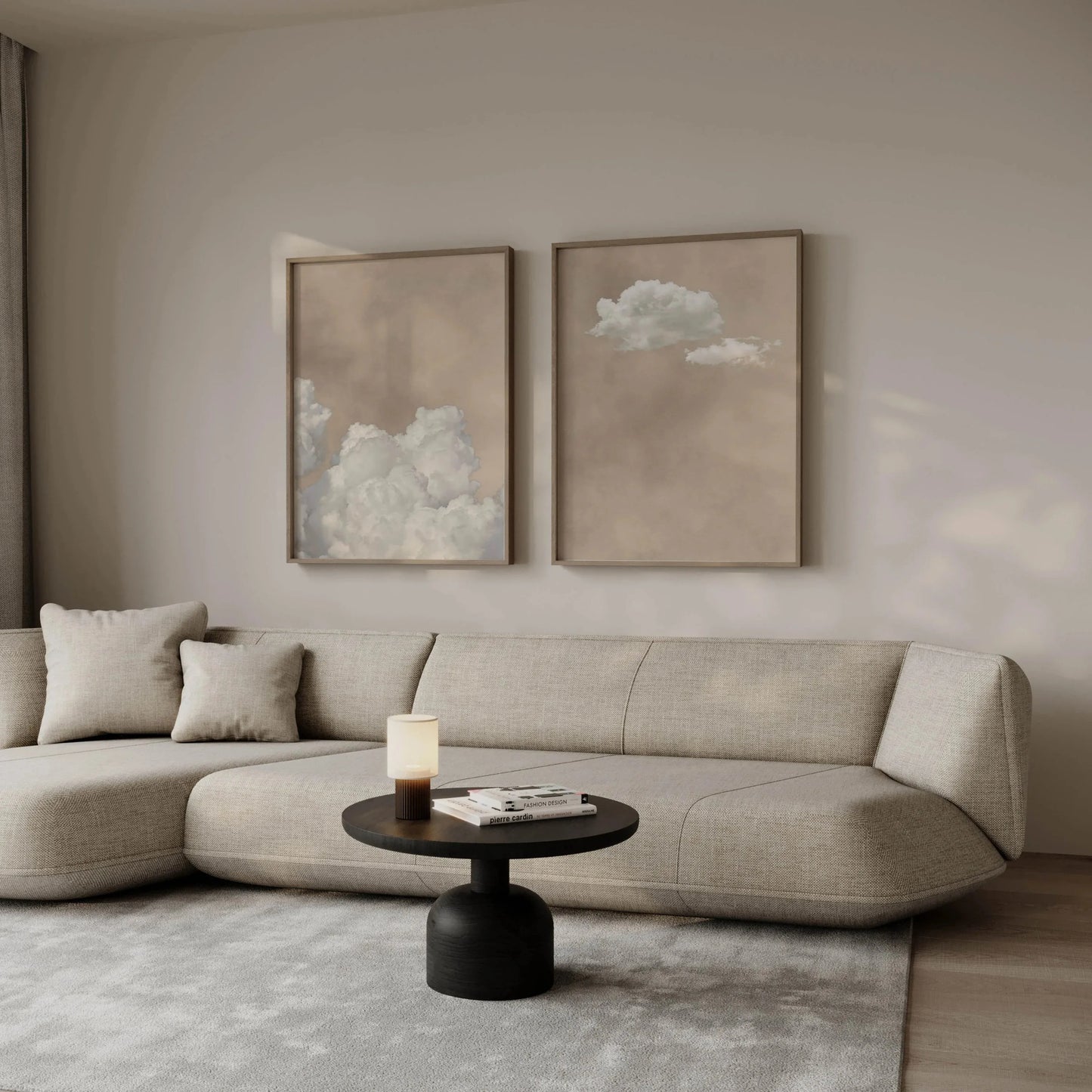 Beige Cloud Wall Art Poster Abstract Minimalist Sky Art Canvas Prints for Modern Living Room Bedroom Home Aesthetic Decor Gifts
