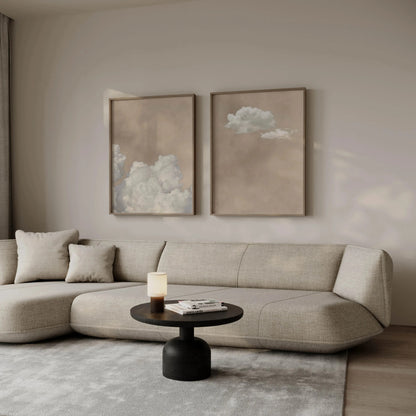 Beige Cloud Wall Art Poster Abstract Minimalist Sky Art Canvas Prints for Modern Living Room Bedroom Home Aesthetic Decor Gifts