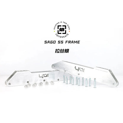 YOYO SAGO 5S Inline Skate Frame, 5-Wheel 80mm Speed Slalom Frame for Freestyle Skating