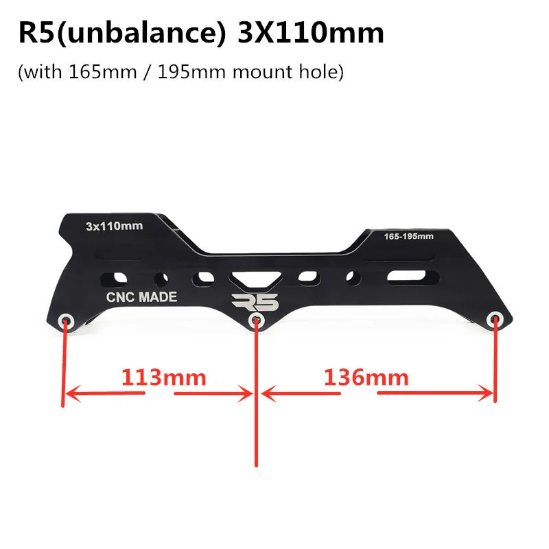 Premium Adult 3 Wheel Inline Skates – R5 110mm Speed Roller Blades for Street, Road & Outdoor Skating
