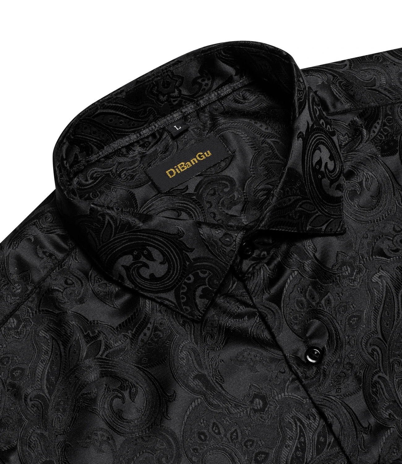 Men's Shirts Long Sleeve Silk Polyester Dress Shirts Luxury Tuxedo Turn Down Collar Social Paisley Shirt Men Clothing