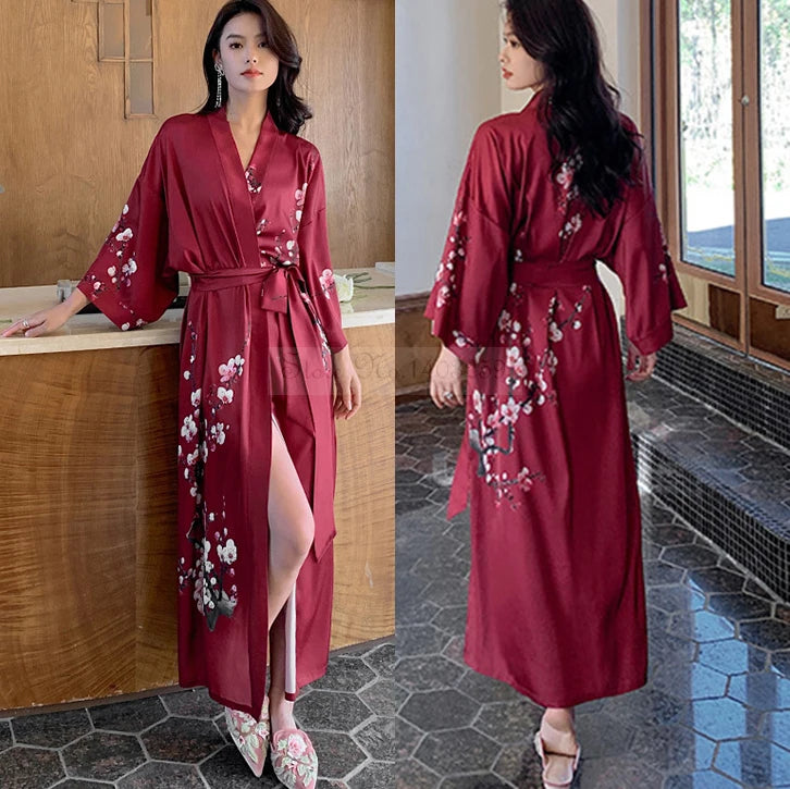 Women's Long Bathrobe Kimono