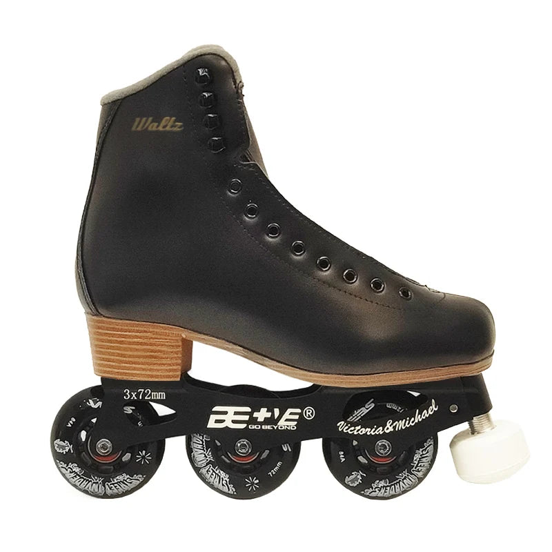Professional Unisex 3 wheels Inline Figure Skates