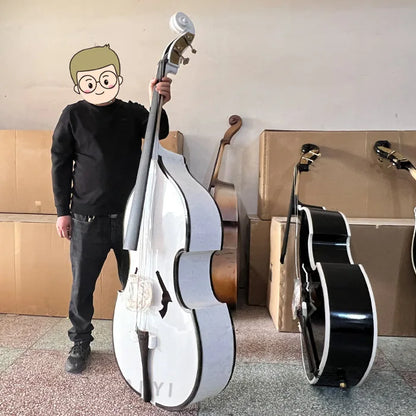 4/4 3/4 Upright Double Bass - White