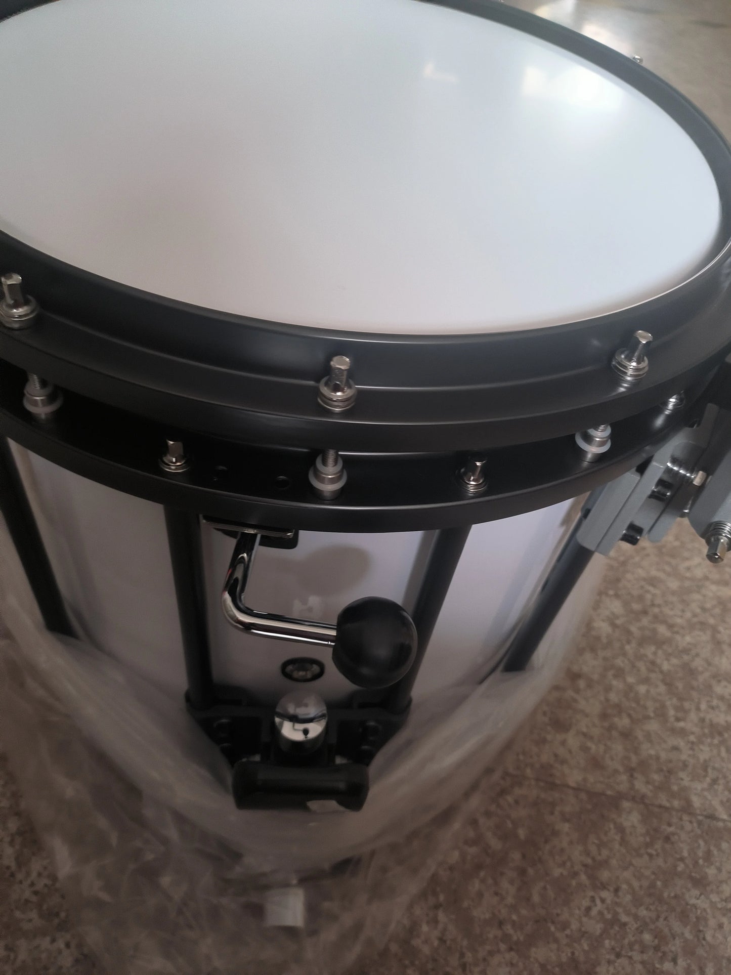 Marching Snare Drum 14x12 Inch, Full Set Marching Percussion with Carrier, Professional Grade for Drum Line and Marching Band