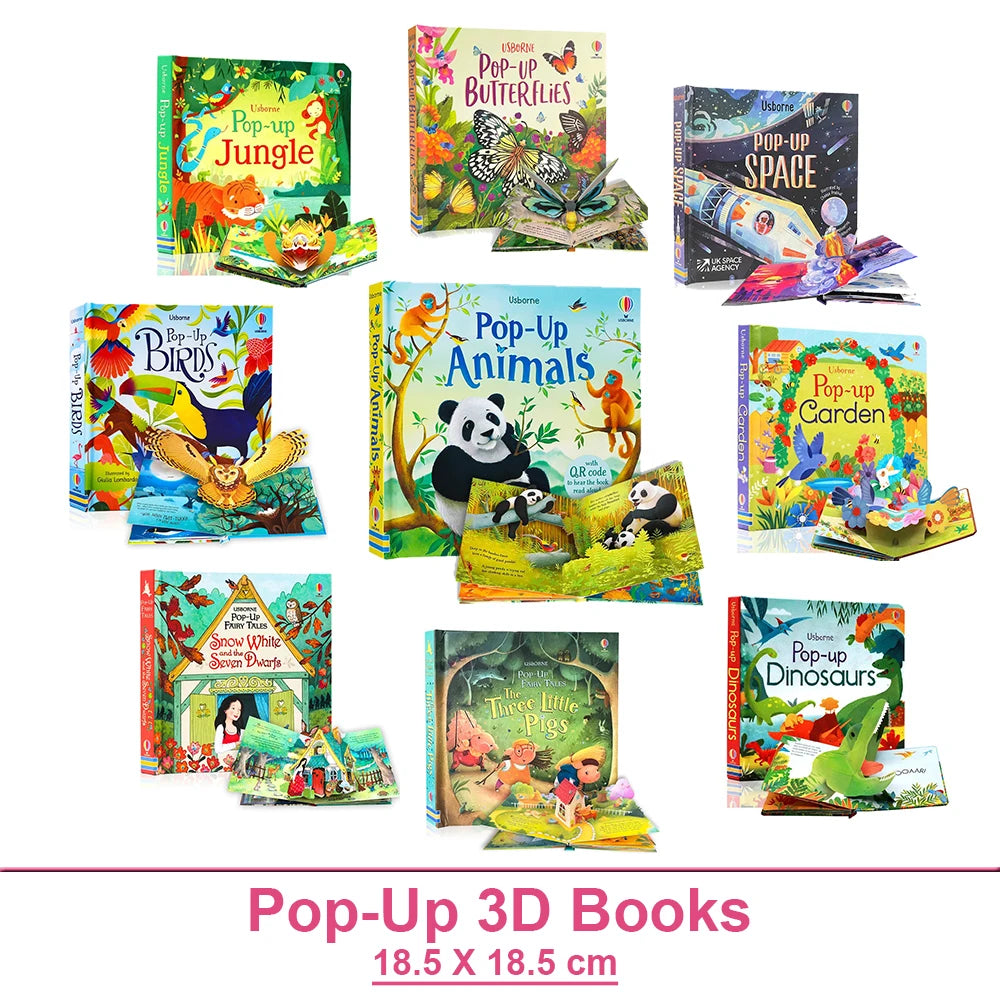 Kids 3D Pop Up Flap Picture Montessori Reading Book -  Enlighten Learning