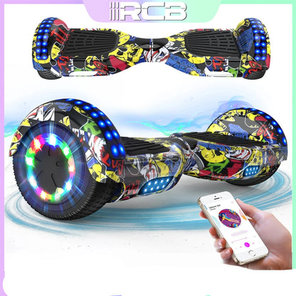 RCB 6.5" Two Wheel Hoverboard with Bluetooth Speaker And LED Light