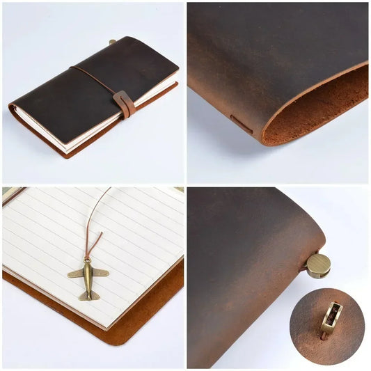 100% Genuine Cowhide Leather Vintage Handmade Notebook