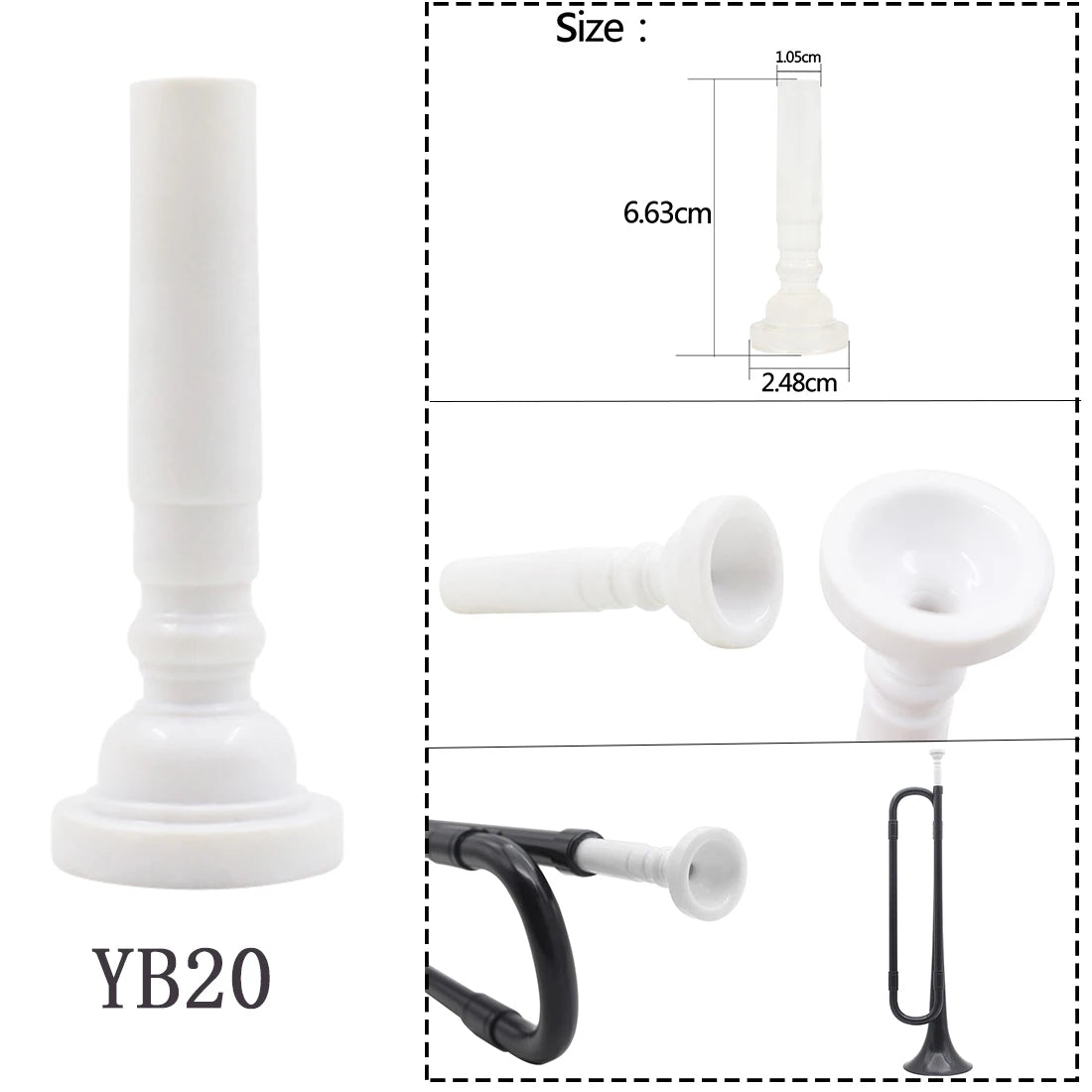 SLADE Brass Instrument Trumpet Mouthpiece Multiple Choice Options Available for Trumpet/Youth Trumpet/Horn/Cornet/Trombone