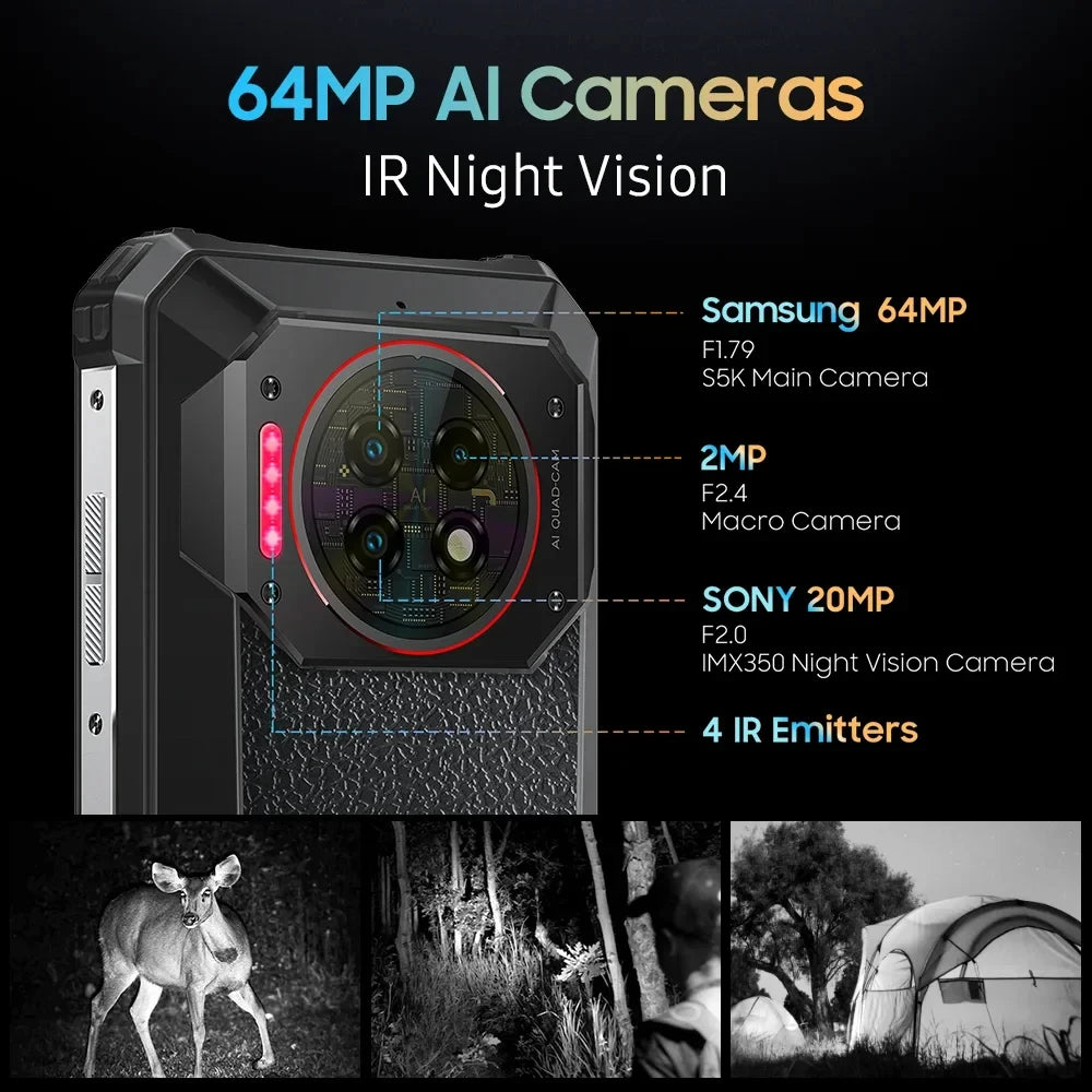 6.8" FHD+ Screen 22000mAh Pro Rugged  Smartphone | 24GB/256GB | 64MP