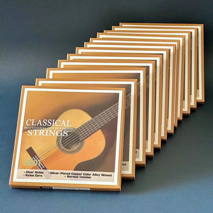 Classical Guitar Strings - Nylon Core Basses - Silver-Plated Copper Alloy Wound - Normal Tension / 6-string set  (028-043)