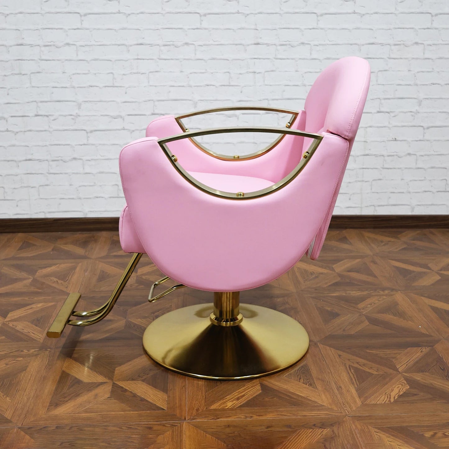 Barber Shop Barber Chair, 360° Rotatable, Hydraulic Lift, Pink Chairs, New Design, Customizable Hair Salon Furniture Wholesale