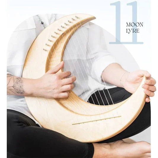 15 Strings Lyre Harp Creative Moon Finger Harp - C Key