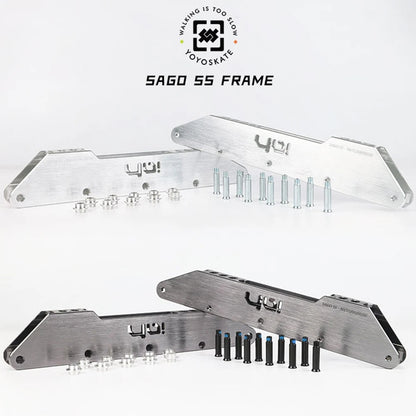 YOYO SAGO 5S Inline Skate Frame, 5-Wheel 80mm Speed Slalom Frame for Freestyle Skating