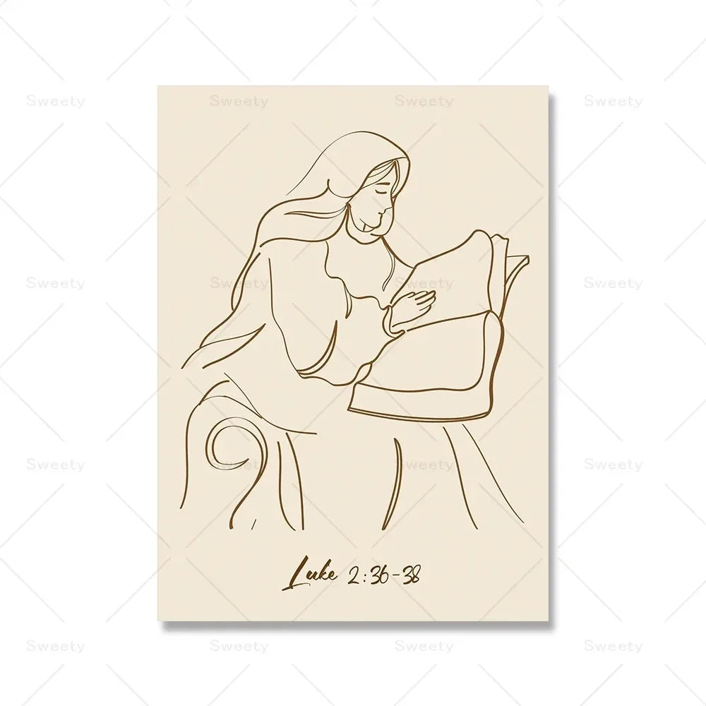 Jesus Holy Spirit Boho Style Wall Art - Canvas Print
