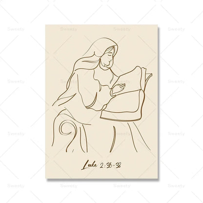 Jesus Holy Spirit Boho Style Wall Art - Canvas Print