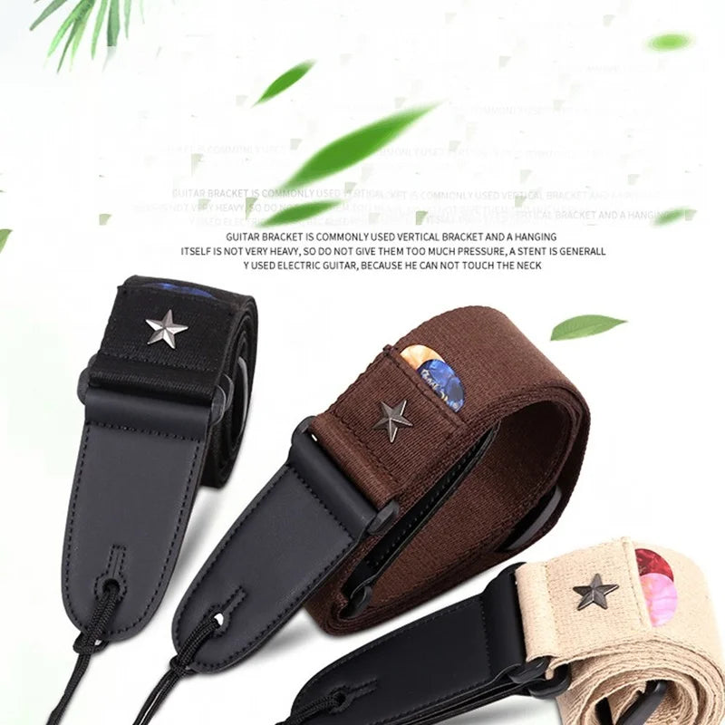 Star Embellish Adjustable Guitar Strap