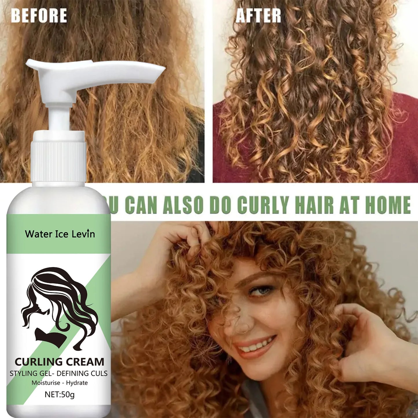 Moisturizing Curling Cream  for All Hair Types