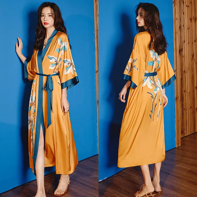 Women's Long Bathrobe Kimono