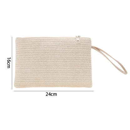 Women's Straw Clutch Wallet Purse
