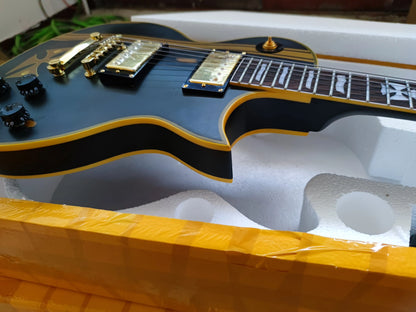 Matte Black Iron Cross Relic  Electric Guitar