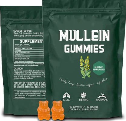 Powerful Mullein Gummies for Lung Health – 2000mg