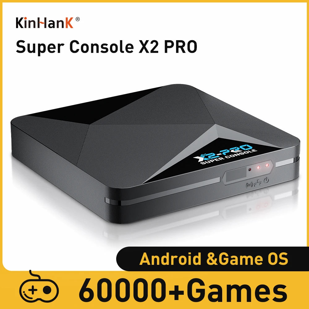 X2 Pro Game Box | Retro Video Game Console - 60000 Video Games for ARCADE/MAME/DC/SS with Gamepad