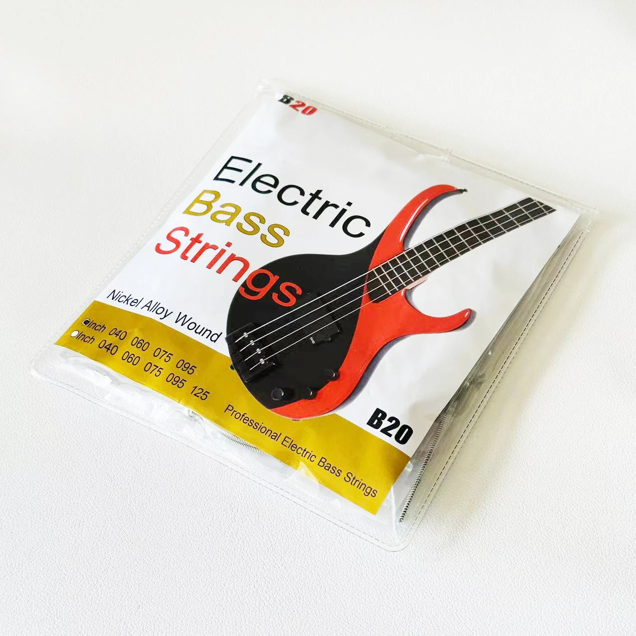 B20 Nickel Alloy Wound Electric Bass Strings Set - (40-95/40-125)
