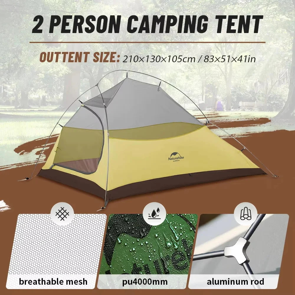 Naturehike Cloud Up 2 People Ultralight 20D Camping Tent