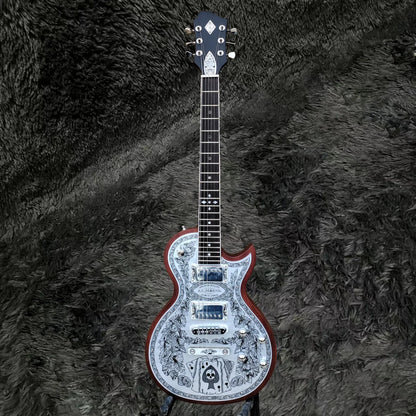 Zemaitis Casimere Metal Satin Black Guitar -  Aluminum Plate Rosewood Fingerboard Chrome Hardware