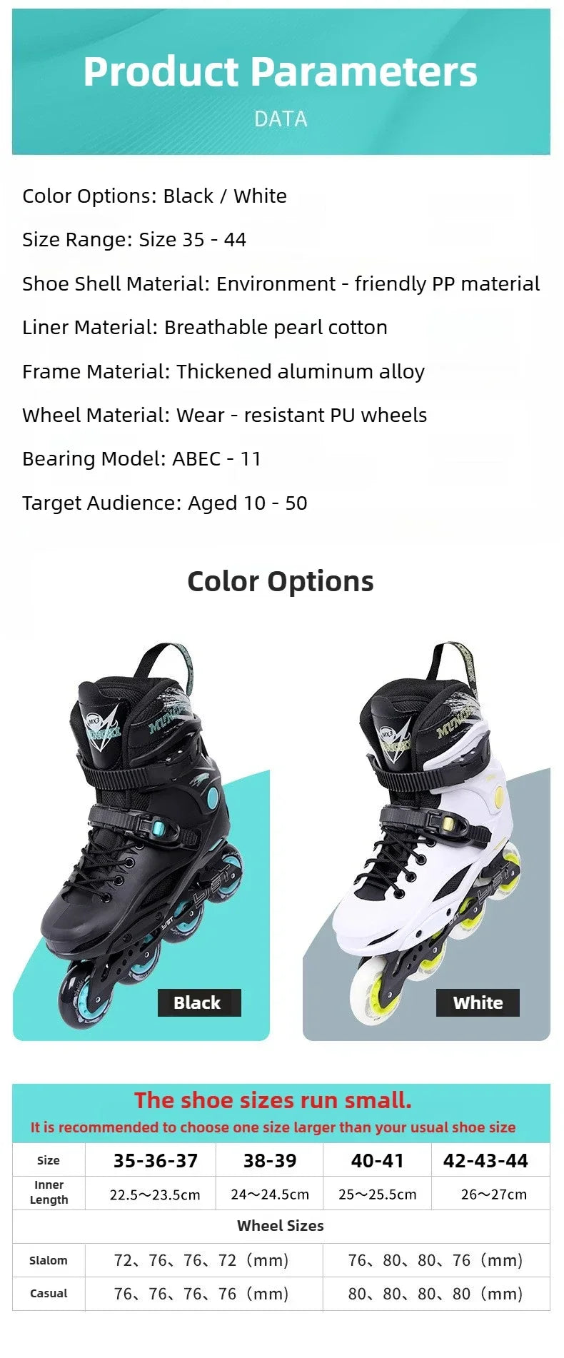 Original Freestyle Professional Slalom Inline Skates Adult Roller Skates