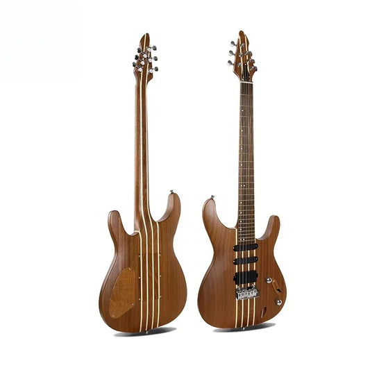 Solid Mahogany Wood  24 Fret Neck Through Body,  ST Style Electric Guitar