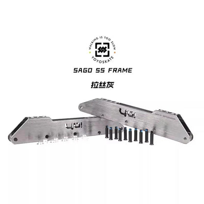 YOYO SAGO 5S Inline Skate Frame, 5-Wheel 80mm Speed Slalom Frame for Freestyle Skating