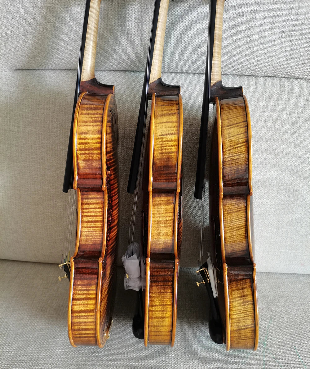 Professional Italian  Hand Carved European Spruce  4/4 Retro Coffee Violin - Strong Tone