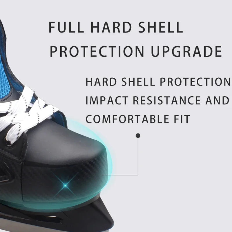 Adjustable Ice Hockey Skates for Adults – Insulated Winter Ice Skates with Stainless Steel Blades for Beginners