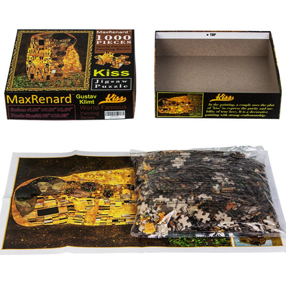 MaxRend Fine Artwork Klimt The Kiss Jigsaw Puzzle - 1000 Pieces