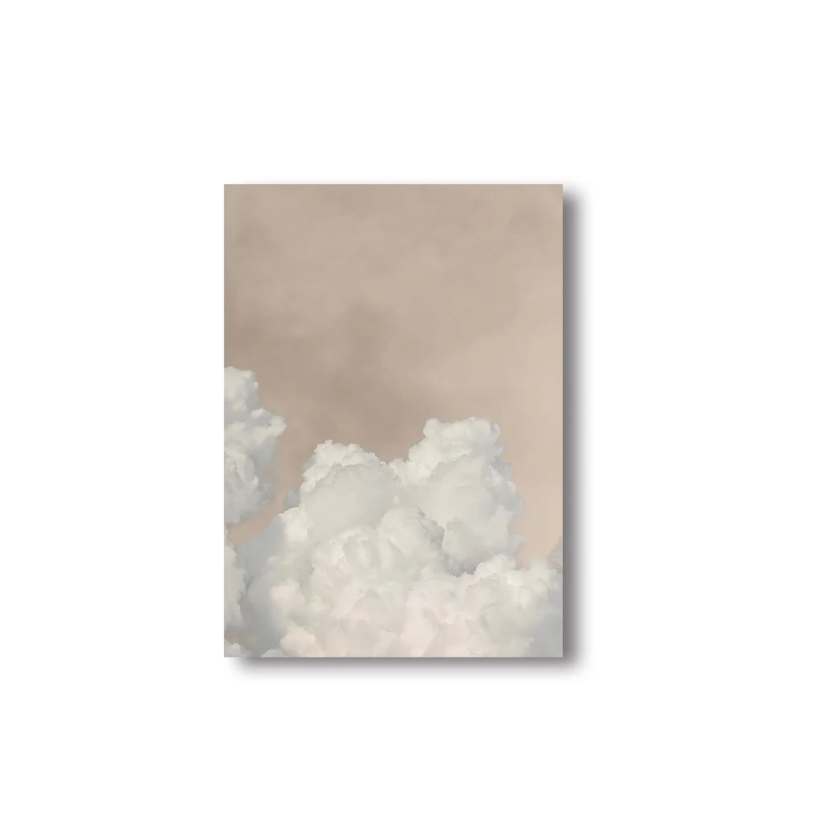 Beige Cloud Wall Art Poster Abstract Minimalist Sky Art Canvas Prints for Modern Living Room Bedroom Home Aesthetic Decor Gifts